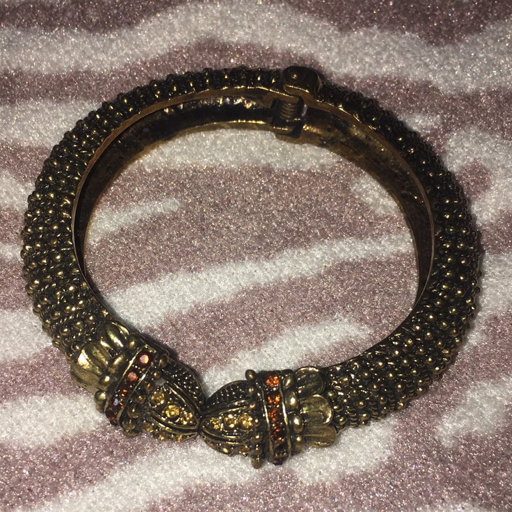 Gold Rhinestone Bangle - Picture 2 of 5